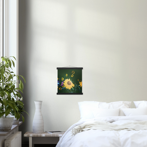 Sunflowers at Night - Matte Photo Print with Hanger